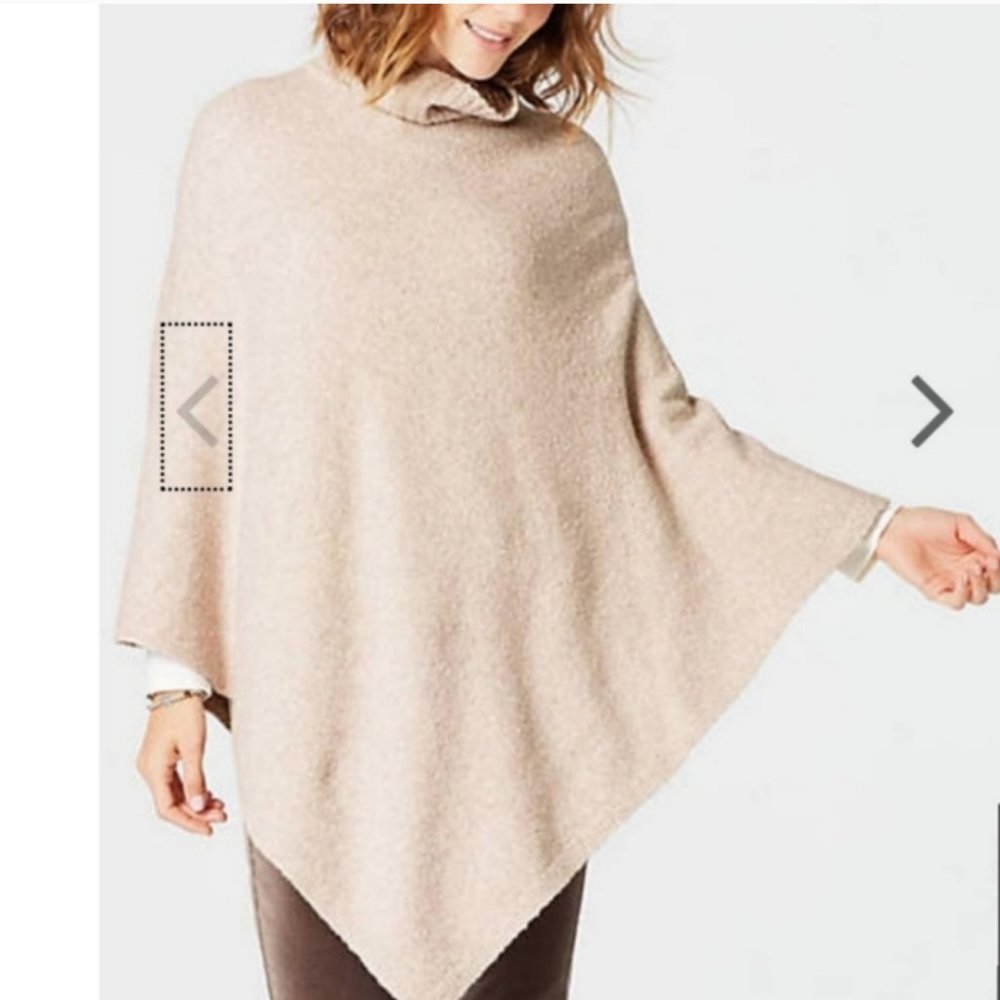J. Jill Turtleneck Wool Poncho ONE SIZE